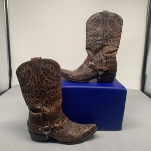 Dan Post Sidewinder Mad Cat Women's Sz-9.5D Western Boots Leather Brown DP3422